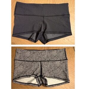 lululemon athletica Black Patterned Athletic Shorts